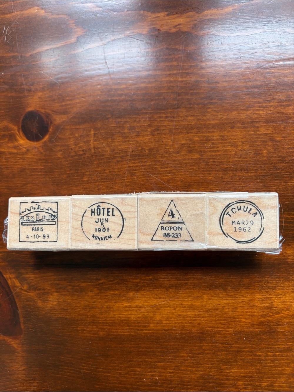 Inkadinkado Foreign Travel Road Signs Rubber Stamp Set, NWT